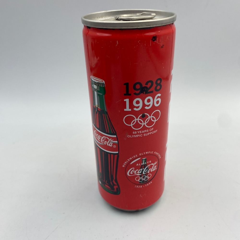 Vintage 1996 Coca-Cola Olympic Games Korean Slim Can Unopened Atlanta 1928-1996